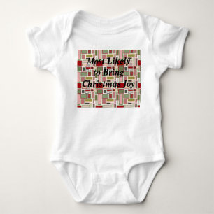 Christmas Boho Rectangle Baby Strampler