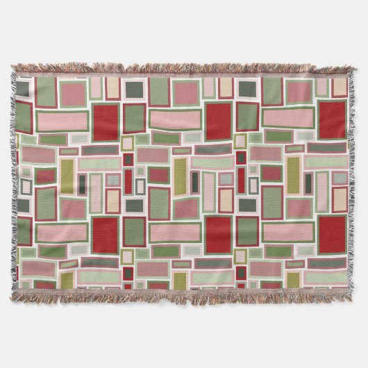 Christmas Boho Rectangle Decke (Vorderseite)