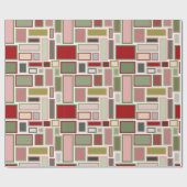 Christmas Boho Rectangle Geschenkpapier (Flach)