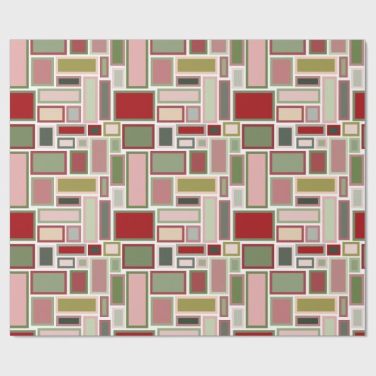 Christmas Boho Rectangle Geschenkpapier (Flach)