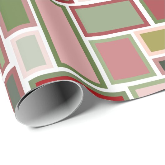 Christmas Boho Rectangle Geschenkpapier (Rolleneckpunkt)