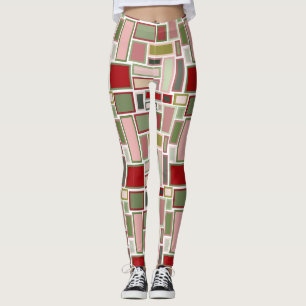 Christmas Boho Rectangle Leggings