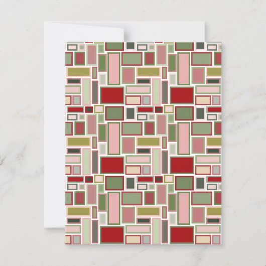 Christmas Boho Rectangle Mitteilungskarte (Vorderseite)
