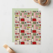 Christmas Boho Rectangle Mitteilungskarte (Vorderseite/Rückseite Beispiel)