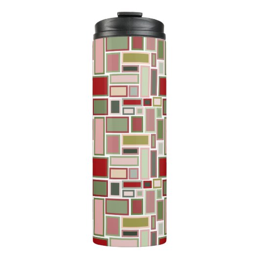 Christmas Boho Rectangle Thermosbecher (Vorderseite)