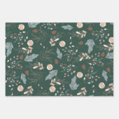 Christmas Boho Winter Greenery Geschenkpapier Set (Vorderseite 3)