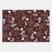 Christmas Boho Winter Greenery Geschenkpapier Set (Vorderseite)