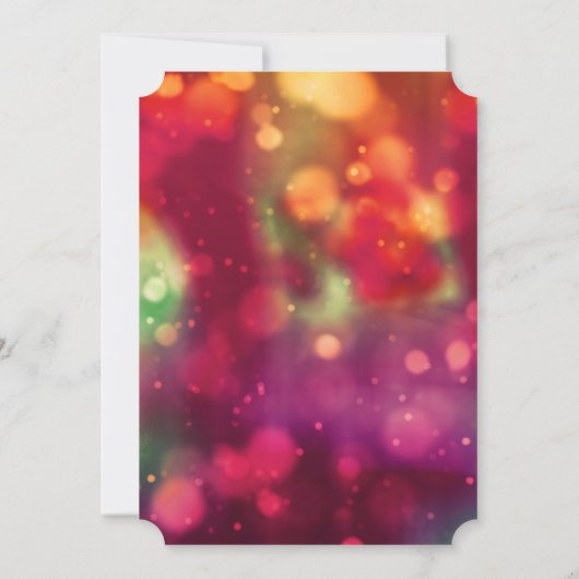 Christmas Bokeh Gold Glitzer Sparkle Party lädt ei Einladung (Rückseite)