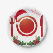 Christmas Bon Appétit Paper Plate Pappteller (Vorderseite)