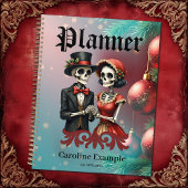 Christmas Bone Romance, A festive skeleton couple. Planer