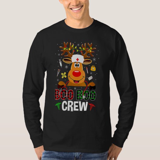 Christmas Boo Boo Crew Nurse Reindeer  For Nurse 1 T-Shirt (Vorderseite)