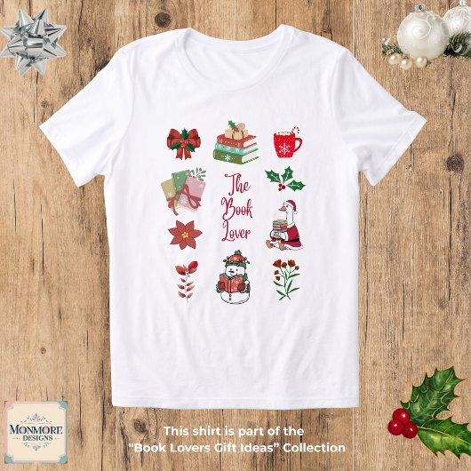 Christmas Book Lover T-Shirt Tri-Blend Shirt