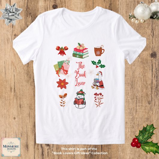 Christmas Book Lover T-Shirt Tri-Blend Shirt