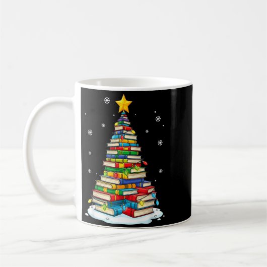 Christmas Book Tree Funny Librarians Books Lover  Kaffeetasse (Links)