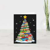 Christmas Book Tree Funny Librarians Books Lover  Karte (Vorderseite)