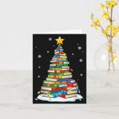 Christmas Book Tree Funny Librarians Books Lover Karte (Gelbe Blume)