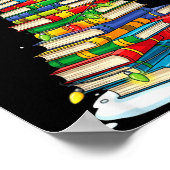 Christmas Book Tree Funny Librarians Books Lover Poster (Ecke)