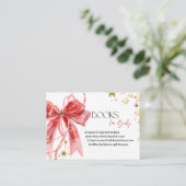Christmas Books for Baby Shower Begleitkarte (Stehend Vorderseite)