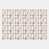 Christmas books for bookworms holiday design geschenkpapier set (Vorderseite 3)