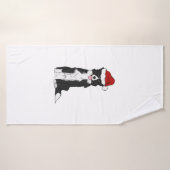 Christmas Border Collie Badehandtuch (Badehandtuch)