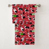 Christmas Border Collie Badhandtuch Set (Insitu)