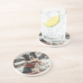 Christmas Border Collie Dog Snowman Getränkeuntersetzer (Seite)