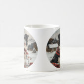 Christmas Border Collie Dog Snowman Kaffeetasse (Mittel)