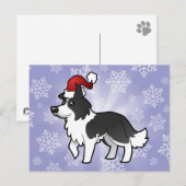Christmas Border Collie Feiertagspostkarte (Vorne/Hinten)