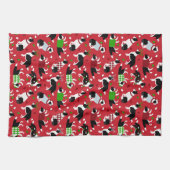 Christmas Border Collie Geschirrtuch (Horizontal)