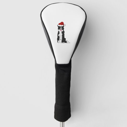 Christmas Border Collie Golf Headcover (Vorderseite)