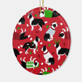 Christmas Border Collie Keramik Ornament (Links)
