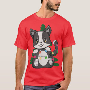 Christmas Border Collie Niedlich Santa Kawaii Japa T-Shirt