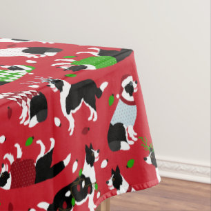 Christmas Border Collie Tischdecke