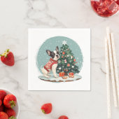 Christmas Boston Terrier Dog Serviette (Beispiel)