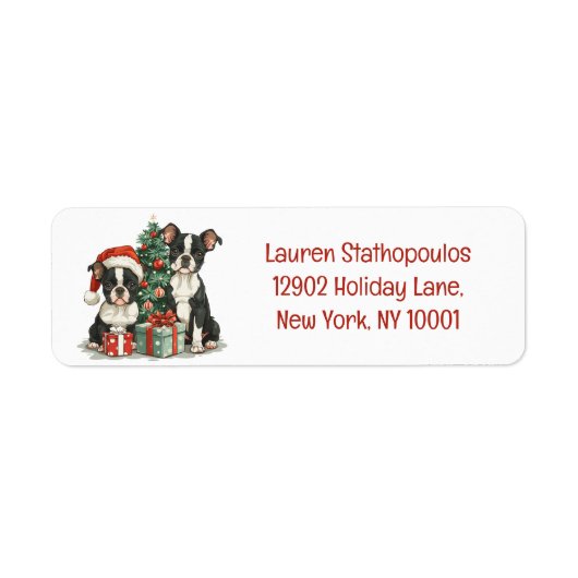 Christmas Boston Terrier Dogs (Vorne)