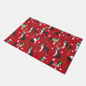 Christmas Boston Terrier Doormat Fußmatte (Schrägansicht)