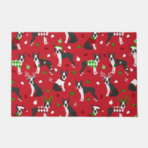 Christmas Boston Terrier Doormat Fußmatte