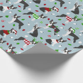 Christmas Boston Terrier Geschenkpapier (Ecke)