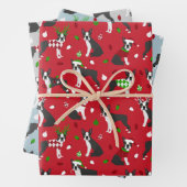 Christmas Boston Terrier Geschenkpapier Set (Beispiel)