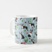 Christmas Boston Terrier Kaffeetasse (Vorderseite Links)