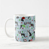 Christmas Boston Terrier Kaffeetasse (Links)