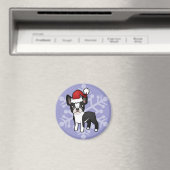 Christmas Boston Terrier Magnet (In Situ (Geschirrspüler))