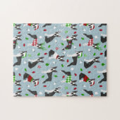 Christmas Boston Terrier Puzzle (Horizontal)