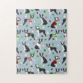 Christmas Boston Terrier Puzzle (Vertikal)