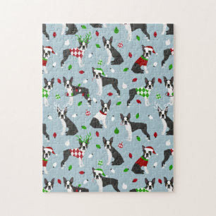Christmas Boston Terrier Puzzle