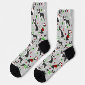 Christmas Boston Terrier Socken (Linkes Detail)