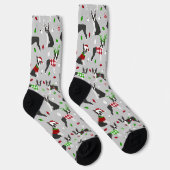 Christmas Boston Terrier Socken (Rechts)