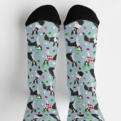 Christmas Boston Terrier Socks Socken (Oben)