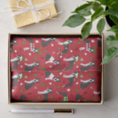 Christmas Boston Terrier Tissue Paper Seidenpapier (Geschenk)