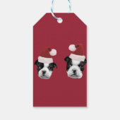 Christmas Boston Terriers Geschenkanhänger (Rückseite)